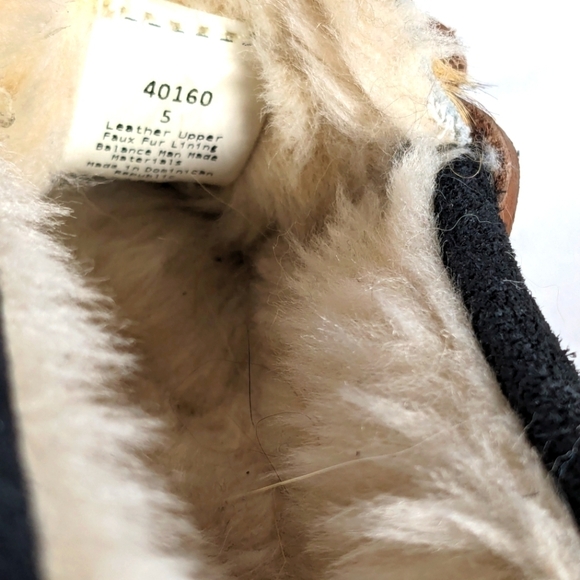 Minnetonka Leopard Print Cally Leather House Shoes Faux Fur Lined Size 5 - Picture 6 of 6